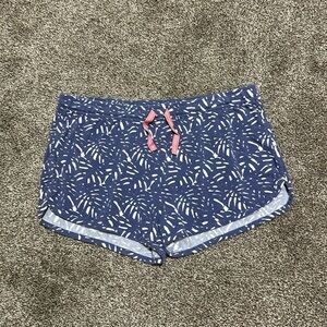 Southern tide pajama sleep lounge shorts size large drawstring waist palm print